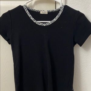 Brandy Melville Ashlynn Black Leopard Collar
